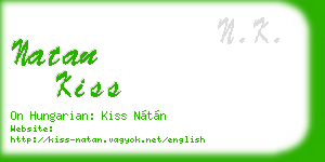 natan kiss business card
